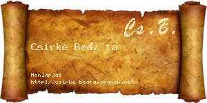 Csirke Beáta névjegykártya
